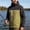 Army Green, variant on Mens Hiking Jacket Standard Short Hooded Color Block Full Zip Outer Coat, Elastic Cuff Hem Hidden Side Pockets for Backpacking Trail Trips Gray XXL