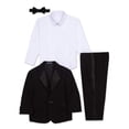 thumbnail image 2 of Set de esmoquin Nautica para niños, chaqueta negra, pantalón, camisa, pajarita 6, 2 of 3