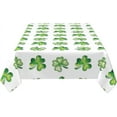 thumbnail image 3 of St. Patrick''s Day Tablecloth 60 x 84 Inch Rectangle Watercolor Shamrock Table Cloth Washable Wrinkle Resistant Rustic Lucky Green and White Table Cover for Holiday Party Dinner Decor, 3 of 6