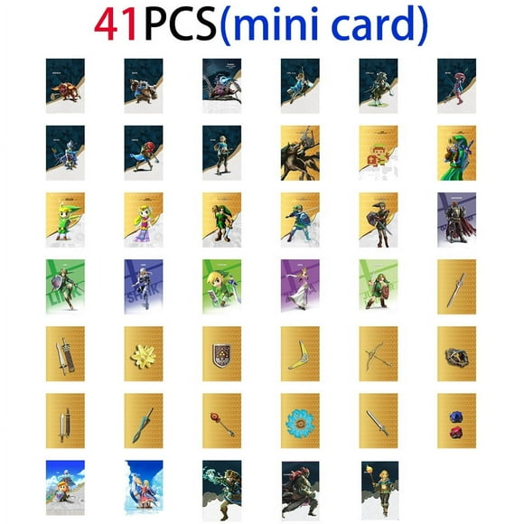 New 41Pcs Zelda Amiibos Cards Apply to the Legend of Zelda: Tears of the Kingdo and Breath of the Wild Latest Paragliding NFC