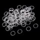 thumbnail image 3 of 4x100pcs Clear Nylon Bra Strap Adjuster Slider O Ring Lingerie Sewing Crafts, 3 of 5