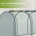 thumbnail image 6 of 9 x 4 Ft Crop Cage Plant Protection Tent with 3 Zippered Doors Storage Bag 6 Ground Stakes HDPE Mesh Animal Barrier for Garden Yard Lawn Green, 6 of 9