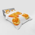 thumbnail image 3 of Ambesonne Nature Bedding Set 3 Pcs, Citrus Orange Tangerine Art, Twin, Marigold and White, 3 of 3