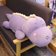 thumbnail image 1 of Dinosaur crocodile doll plush toy gift for the girl accompanying him birthday gift long pillow doll creative Christmas giftpurple50cm Deng Xun unisex, 1 of 2