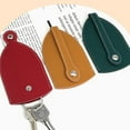 thumbnail image 6 of Unisex Pull Type Mini Leather Keychain Pouch Key Wallets Key Holder Case Key Bag YELLOW, 6 of 6
