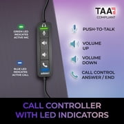 Adesso Headset with Push to talk Volume Answer/End Call Controls XtreamP4TTAA