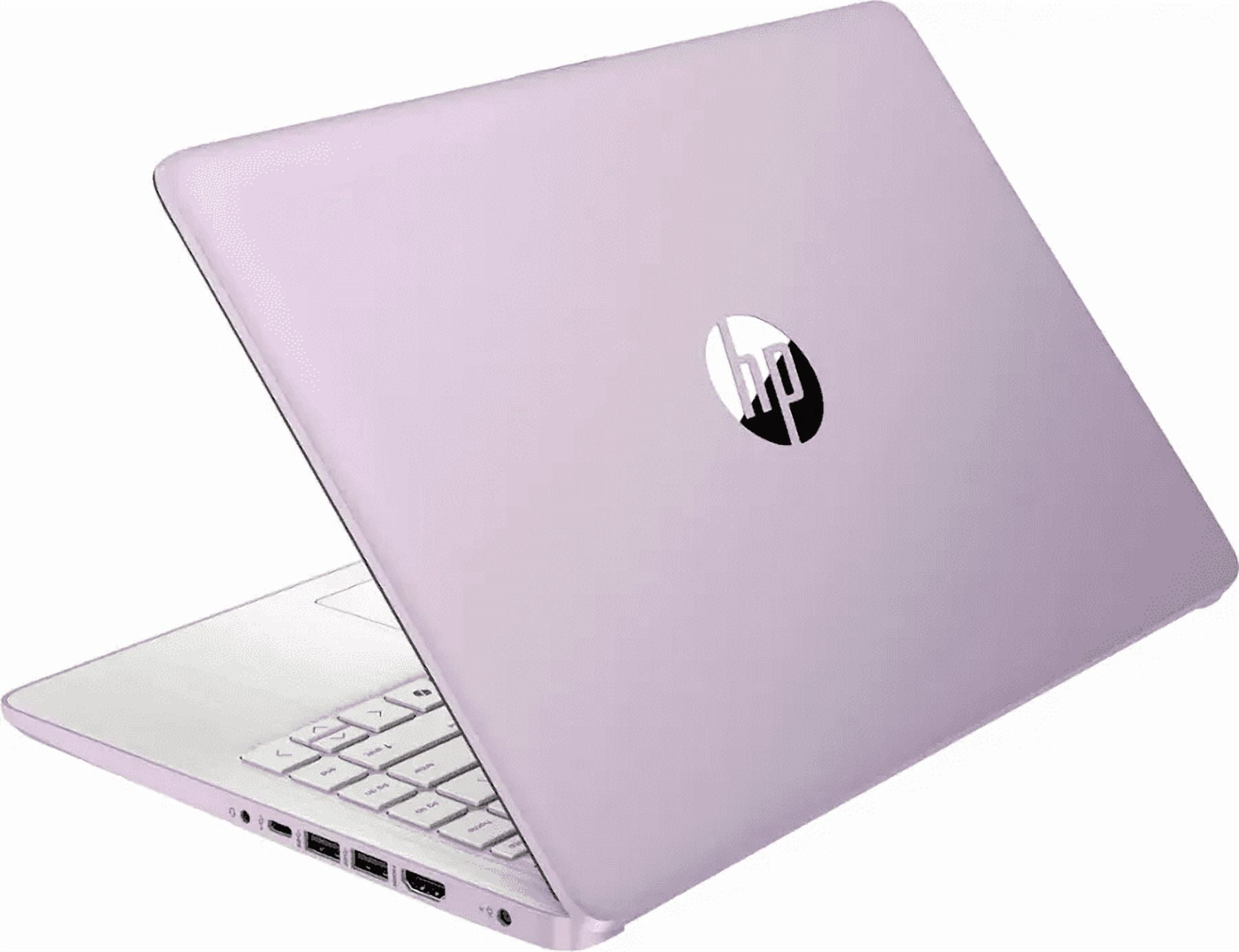 HP 14 Inch LED Laptop for Student & Business, 32GB RAM 640GB Storage (128GB UFS+512GB SD Card), Copilot Laptop, Windows 11, 1-Year Office 365, 4-core Intel Processor, NLY Earphones, Honey Lavender