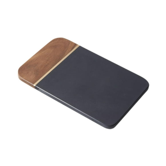 Luzkey Breadboard Cutting Board Sturdy Multipurpose Tableware Serving Platter Vegetable Chopping Board for Coffee Shops Hotel Bakery Black