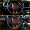 thumbnail image 5 of Lierteer 4X Steering Wheel Decor Cover Trim For Dodge For Challenger 2015-2022 For Jeep Red, 5 of 7