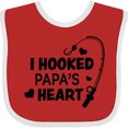 thumbnail image 3 of Inktastic I Hooked Papa's Heart with Fishing Rod Boys or Girls Baby Bib, 3 of 4