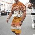 thumbnail image 2 of Men's Summer Casual Suits Loose Fit Printed Matching Sets Comfortable Daily Wear Outfits Non Stretch Breathable Lightweight, 2 of 6