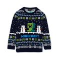 thumbnail image 1 of Minecraft Garçon Bleu Creeper Chandail de Noël (11-12 Ans) [dis], 1 of 5