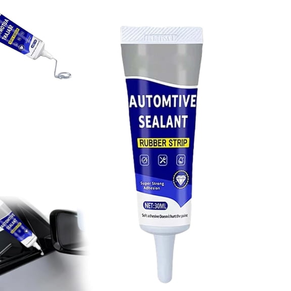 Car Door Rubber Sealant Adhesive – 2‑in‑1 Seal & Bond Automotive Repair Glue, Waterproof Auto Trim Adhesive Heat Resistant, for Cars Interior Parts, Rubber Strip Tears & Loose Trim