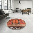 thumbnail image 4 of Ahgly Company Machine Washable Indoor Rectangle Traditional Tiger Orange Brown Area Rugs, 7' x 9', 4 of 7
