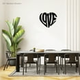 thumbnail image 3 of Love in Heart Word Sign - Red, Silver or Black - Bedroom Wall Sign Home Décor Decorative Accent Metal Art Wall Sign Anniversary Gift, 3 of 6