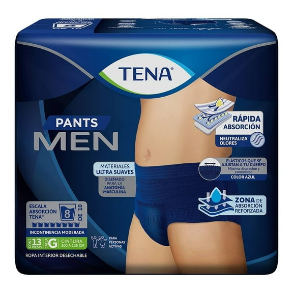 Ropa Interior desechable Tena Hombre Talla Grande 13pzas