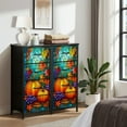 thumbnail image 6 of Dresser for Bedroom with 4 Storage Drawers Fall Garden Flag Autumn Rustic Farmland Yard Lawn Pumpkins Autumn Dressers Chest of Drawers Steel Framed Fabric Closet Organizers for Entryway, 6 of 7