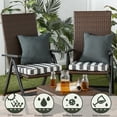 thumbnail image 2 of Greendale Home Fashions 18 x 18 in. Canopy Stripe Gray Square Outdoor Chair Pad (Set of 2), 2 of 6