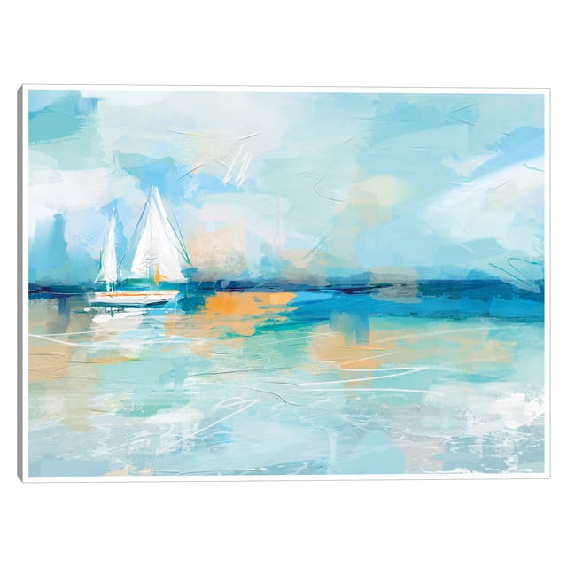 Cuadro Decorativo - Vela moderna Jr Impresión en canvas, estrechado.