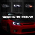 thumbnail image 3 of Spec-D Tuning Black Smoke Projector Headlights w/ LED Signal & LED Strip Compatible with 2011-2013 Scion tC, Left + Right Pair Headlamps Assembly, 3 of 6