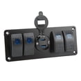 thumbnail image 4 of Panel de interruptor combinado 4 en 1, Cargador USB Dual, pantalla LED de voltaje, apto para UTV, ATV, camión, remolque, autobús, yate, barco Jadeshay  A, 4 of 8