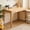 Natural, variant on Noble House Solid Wood Desk with Drawers, Mid-Century Home Office Study Table, Working for Small Spaces, Walnut