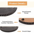 thumbnail image 5 of HPC Decor 12in Round Tray for Home Decor- Black Wood Beaded, Decorative Round Tray for Living Room Decor, Coffee Table Decor, Kitchen Table Decor or Farmhouse Serving Tray, 5 of 6