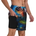 thumbnail image 2 of Balery Ice Blue Ocean Sea Turtle Mens Swim Trunks Swim Shorts for Men Quick Dry Inseam Beach Shorts with Compression Liner Pocket-Large, 2 of 9
