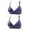 Blue, variant on Comfort Bras Women Pullover Bra Feature V-Neck Longline Bra Style W-1391 Blue 36