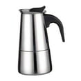 thumbnail image 2 of yuksok Stovetop Espresso Maker Coffee Maker Stainless Steel Coffee Pot Accessory Multifunction Practical Coffee Cup for Restaurants 200ML, 2 of 9