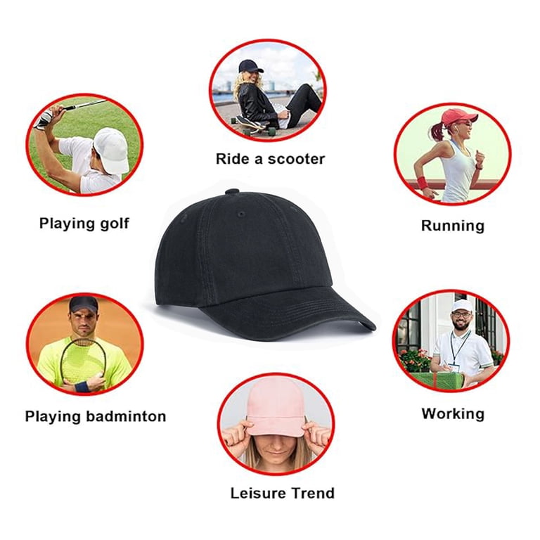 MEINICY 3 Pack Washed Plain Baseball Cap, Retro Adjustable  Baseball Cap Grey(Washed) Golf Dad Hat Men Women Plain Cap main image 1