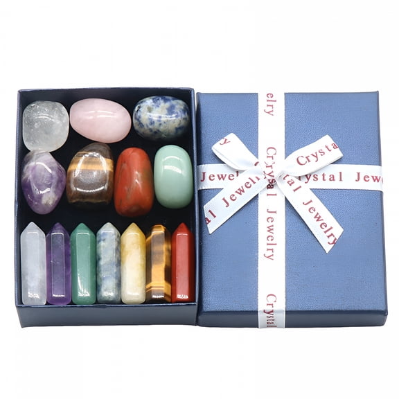 DESIGNICE 2026 New Set of 14X Rare Peace Crystal Natural Gemstone Reiki Collection Stone for Meditation, Healing, Chakra, Home Altar, Energy Work