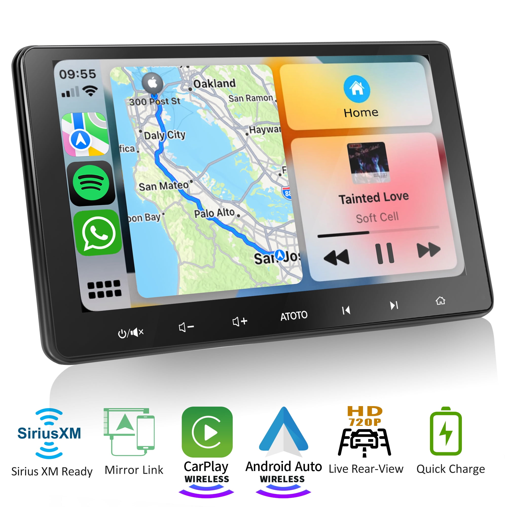 ATOTO 10.1 ZOLL Autoradio 1 DIN GPS Eingebautes DAB/DAB+ Carplay