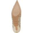 thumbnail image 5 of Franco Sarto Womens Darcy Pointed Toe Kitten Heel Pump Gold Beige Multi Woven 6.5M, 5 of 5