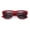 Red - Black, variant on Womens Thick Plastic Horn Rim Hipster Fashion Rectangle Retro Sunglasses Black - Brown