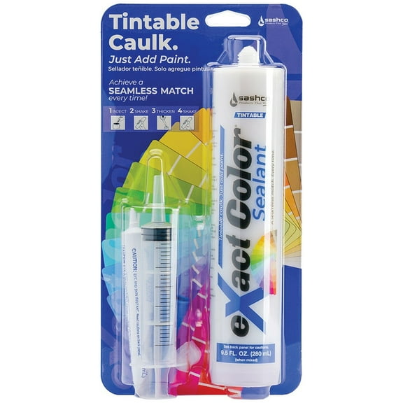 Sashco eXact Color Tintable Acrylic Latex Caulk - Multi-Purpose - 1 Cartridge, 9.5 Oz