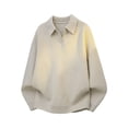 thumbnail image 4 of LYSMORA Men's Collared V Notch Ribbed Knit Sweater Long Sleeve Pullover Top for Daily Commute City Stroll Weekend Casual Outing, 4 of 5