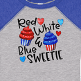 thumbnail image 4 of Inktastic 4th of July Red, White and Blue Sweetie Cupcakes and Stars Boys or Girls Baby Bodysuit, 4 of 5
