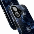 thumbnail image 2 of Midnight Blue Floral Phone Case, Elegant Botanical Line Art iPhone Cover, Dark Aesthetic Protective Case for iPhone 16 15 14 13 12 11 Plus Pro Max Mini, 2 of 6