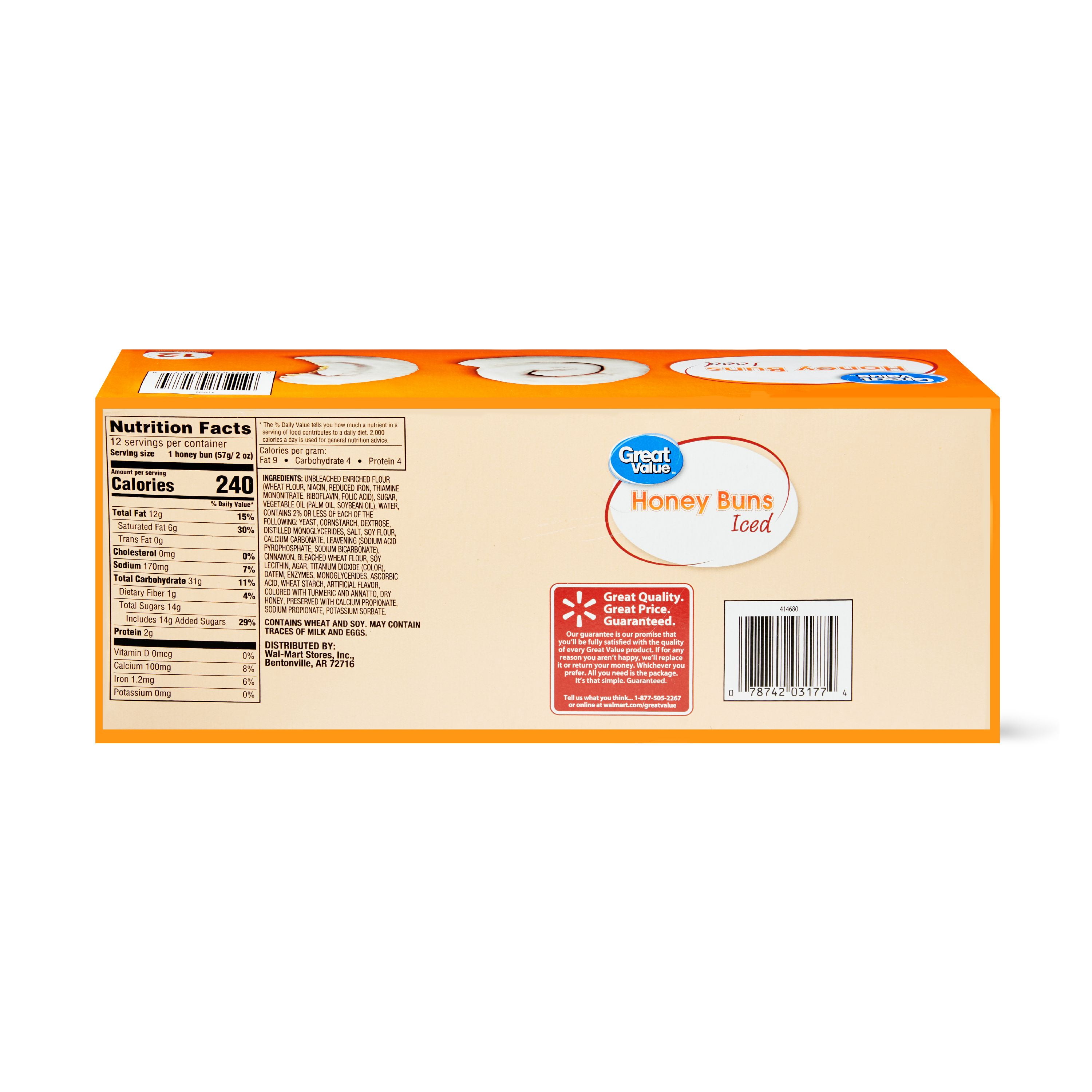 Frosted honey bun calories