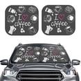 thumbnail image 2 of Fotbe I Love Coffee 2-Piece Car Windshield Sun Shade | Sun Blocker for Car Windshield | Foldable Automotive Interior Accessories for Sun Protection-Small, 2 of 7