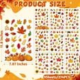 thumbnail image 2 of 9 Sheets Fall Decorations, 274 PCS Fall Window Clings, Double Sided Autumn Stickers with Maple Leaves Pumpkin Nuts, Autumn Window Clings for Party Thanksgiving Decor Indoor Outdoor Accessories, 2 of 6