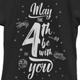 thumbnail image 2 of Girl's Star Wars May the Fourth Starry Icons Graphic Tee Black Large, 2 of 4