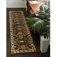 thumbnail image 3 of Unique Loom Espahan Collection Area Rug - Cape Cod (2' 7" x 10' Runner Green/Black), 3 of 10