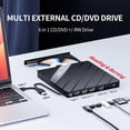 thumbnail image 2 of Unidad de DVD externa Unitek USB C Portable CD/DVD +/-RW, 2 of 7