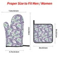 thumbnail image 2 of Pofeuu Lavender Flowers Print Oven Mitts and Pot Holders 4 pcs Set,High Heat Resistant 500 Degree Extra Thicken Long Kitchen Cotton Oven Glove for Cooking, 2 of 6