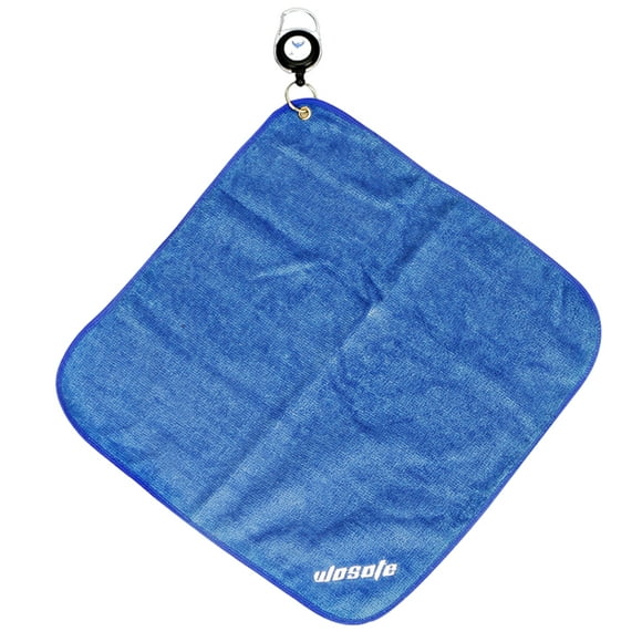 Microfiber Golf Towel for Golf Bags with Clip Sweat-absorbent Outdoor Sports Blue