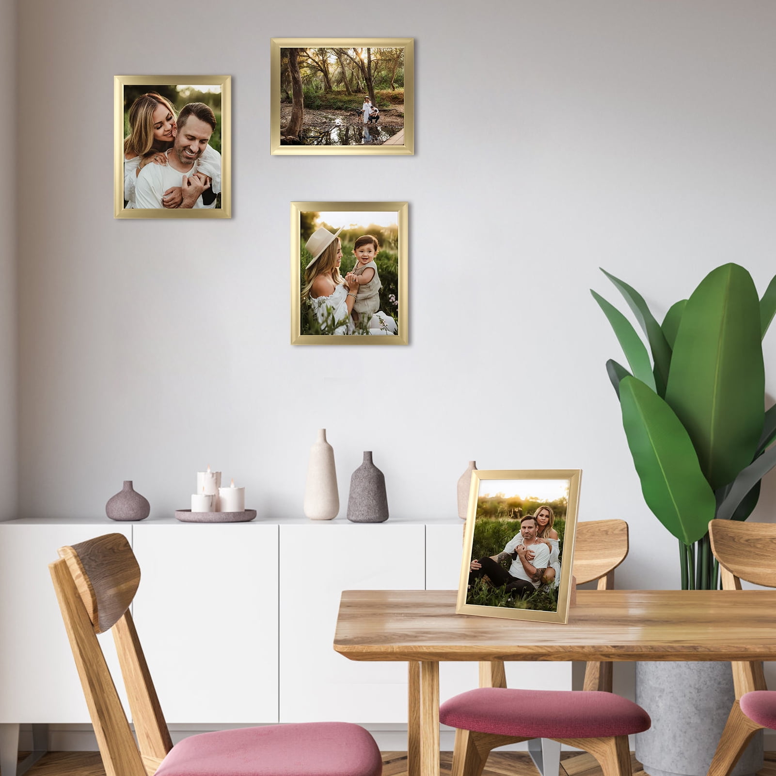 12-Pack Gold 8x10 Picture Frames for Wall or Tabletop
