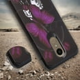 thumbnail image 3 of LG Stylo 4 Case, LG Q Stylus Case, SOGA Hybrid Dual Layer Astro Armor Smooth Protective Case Compatible for LG Stylo 4/LG Q Stylus Phone Cover ShockProof - Purple Butterfly, 3 of 4