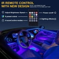 thumbnail image 4 of Car Interior LED Light Strip, 4PCS 48LED RGB Car Interior Atmosphere Neon Lights Strip Music Sound-Reactive LED Multi-Color Car Interior Lights, Customize with 24-Keys IR Remote Control, 4 of 9